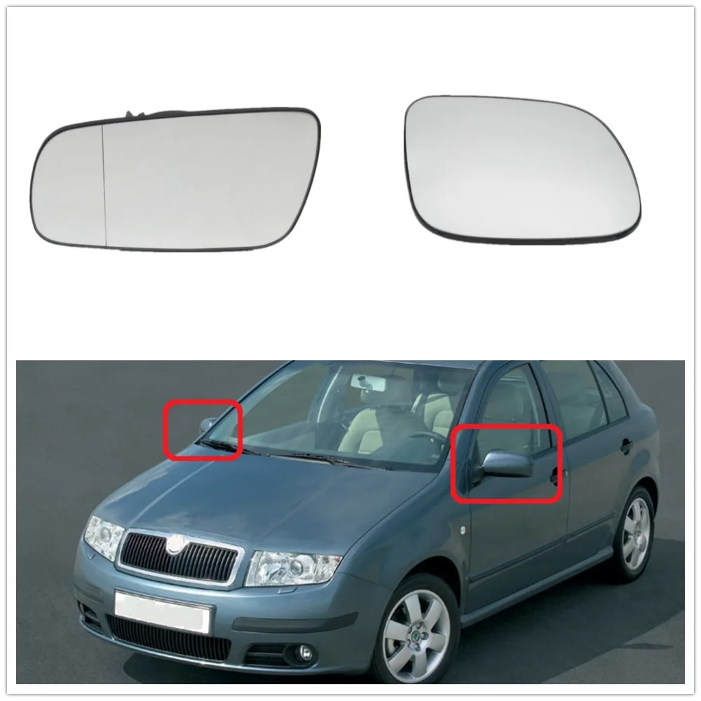 (Venstre+ Højre) For Skoda Fabia MK1 Ansigtsløftning 2005 2006 2007 2008 Car-styling Opvarmet Spejl Glas