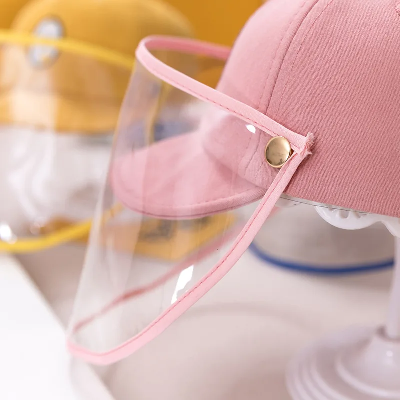 3-12 måneder spædbarn Baby baseball Hat Anti-spyttende Støvtæt Cover Kids Drenge Piger Cap Støv beskyttelse aftagelig