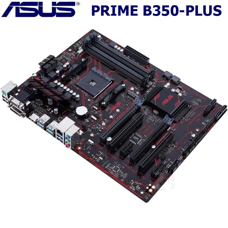 Nye ASUS PRIME B350-PLUS Socket AM4 DDR4 Bundkort AMD Ryzen 64GB PCI-E 3.0 USB3.1 DDR4 64GB Oprindelige Desktop B350 Mainbaord