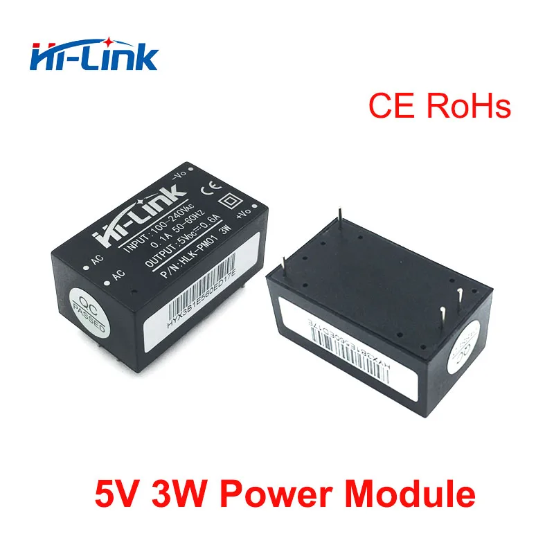 Gratis forsendelse 25pcs Hi-Link ac-dc 5v 3w Buck Trin Ned strømforsyningsmodul Converter Smart home control-tasten power modul