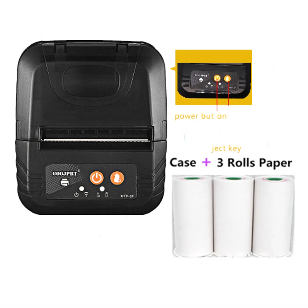 Gratis forsendelse 80mm Termisk Printer Bill POS-Printer ESC / POS Bluetooth Termisk Modtagelsen Printer Med USB-Port
