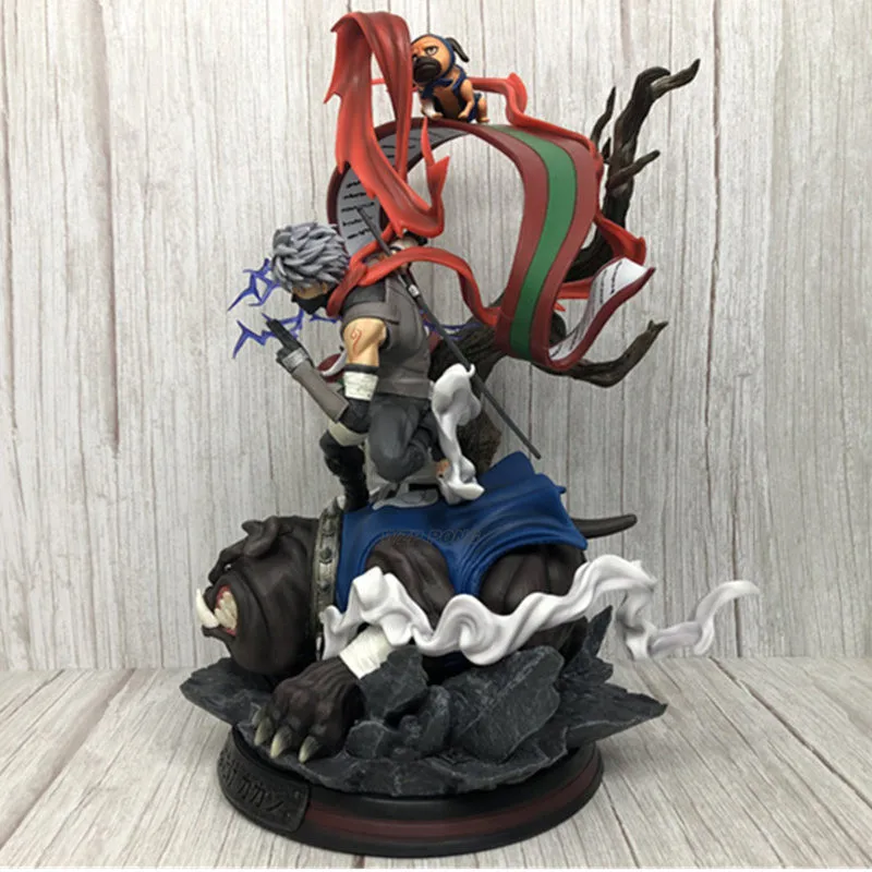 41cm Naruto Kakashi Hatake Kamp Form Statue PVC i Fuld Længde Action Figur Bruser Dekoration Samling Model Legetøj