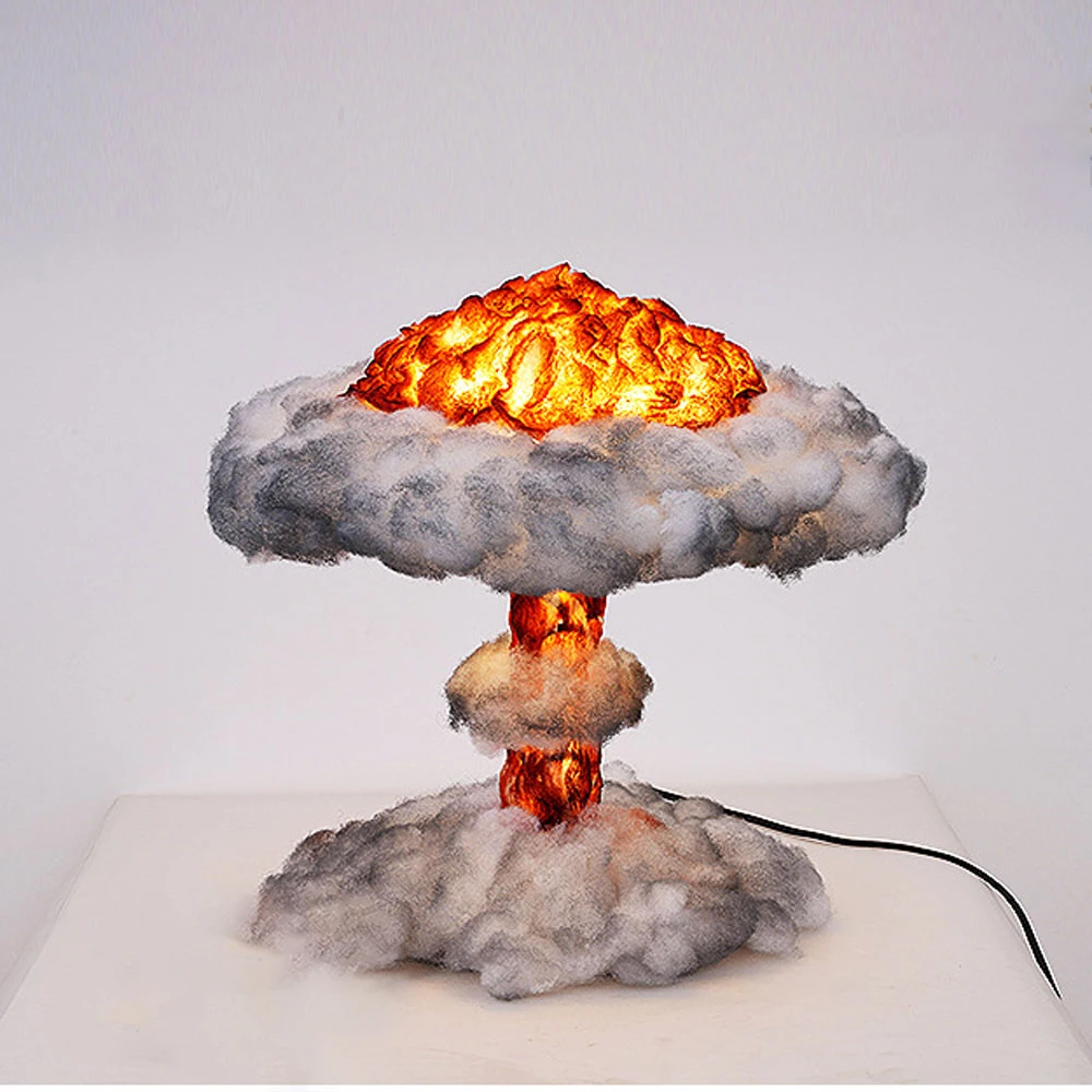 Nuklear Eksplosion Mushroom Cloud-Nat Lys Med Bomuld, Varm Hvid, Dæmpbar Lampe Kid ' s Gaver Hjem Deor USB Power Gaver