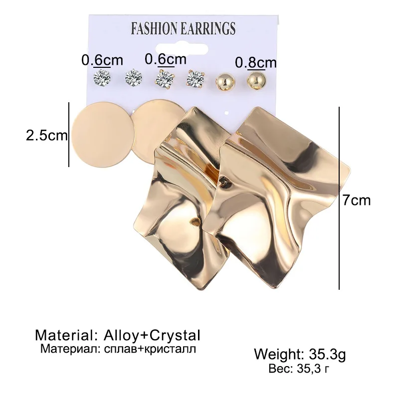 Europæiske og Amerikanske populære øreringe med geometriske metal acryl kvast øreringe sæt for fashion kvinder engros