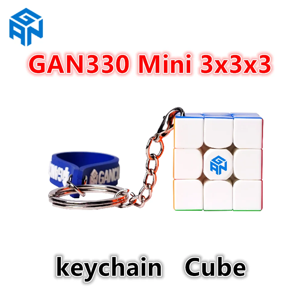 GAN330 nøglering 3x3x3 terning magic cube gans 3x3x3 terning GAN 330 mini speed cube GAN 330 mini 3x3 puslespil cubo magico