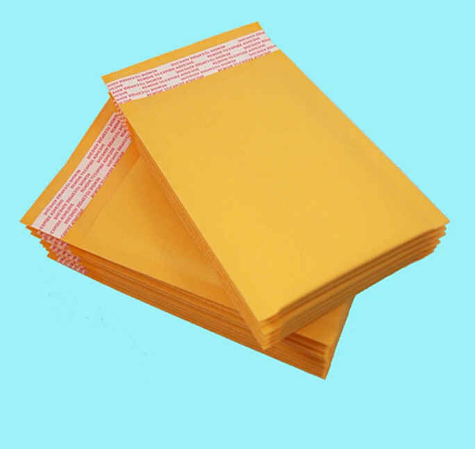 Store Gule Kraft Bubble Taske 50stk gul Polstrede Konvolutter Afsendere Forsendelse mail taske boble courier bag .12.02