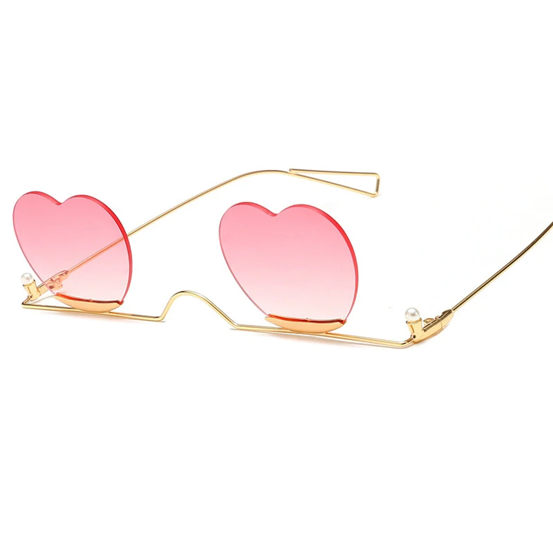 Uindfattede Steampunk Solbriller Kvinder 2020 Luksus Hjerte Solbriller Mænd, Små Briller Damer Punk Solbriller Retro Kvindelige