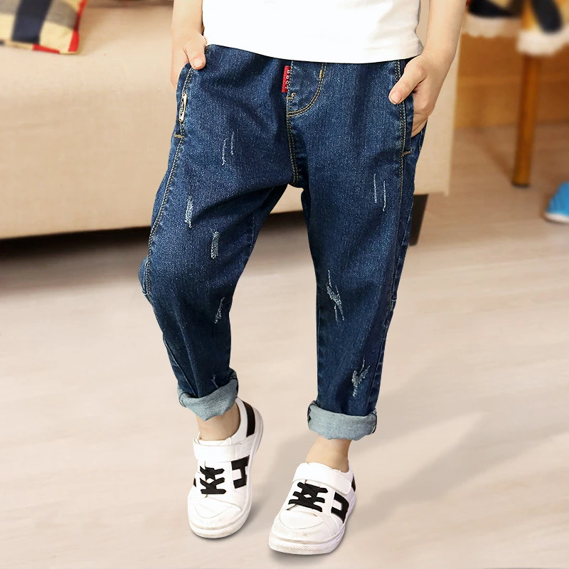 Detail barn, jeans, bukser, drenge stor PP bukser, Forår og efterår boy jeans, fit: 3 5 7 8 10 12 14 år gammel.