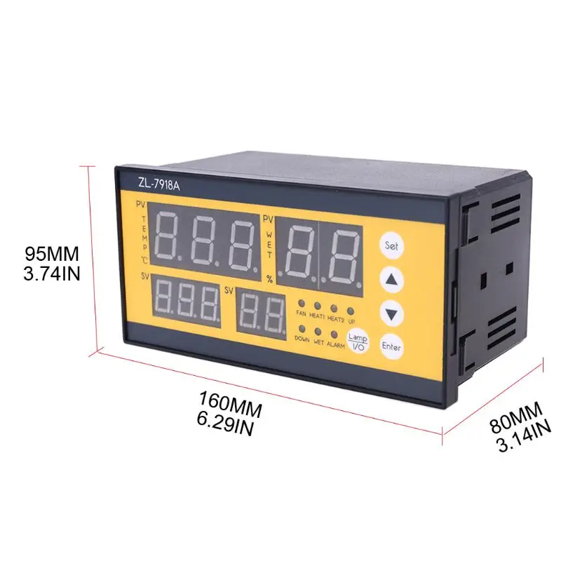 ZL-7918A Automatisk Inkubator Controller 100-240V LCD-Tem, at Humidity Control XM 18 Drop shipping