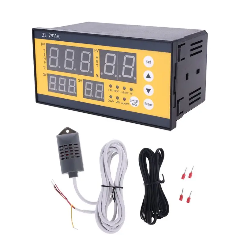 ZL-7918A Automatisk Inkubator Controller 100-240V LCD-Tem, at Humidity Control XM 18 Drop shipping