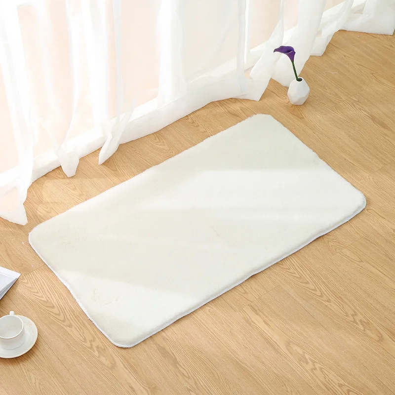 Tæppe badeværelse-gulvtæppe, non-slip absorberende kortfattet stil bløde fluffy god kvalitet Imitation af Kanin uld tæppe måtter hånd vaske
