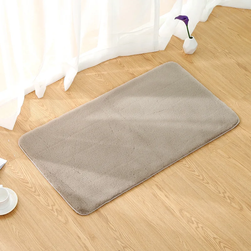 Tæppe badeværelse-gulvtæppe, non-slip absorberende kortfattet stil bløde fluffy god kvalitet Imitation af Kanin uld tæppe måtter hånd vaske