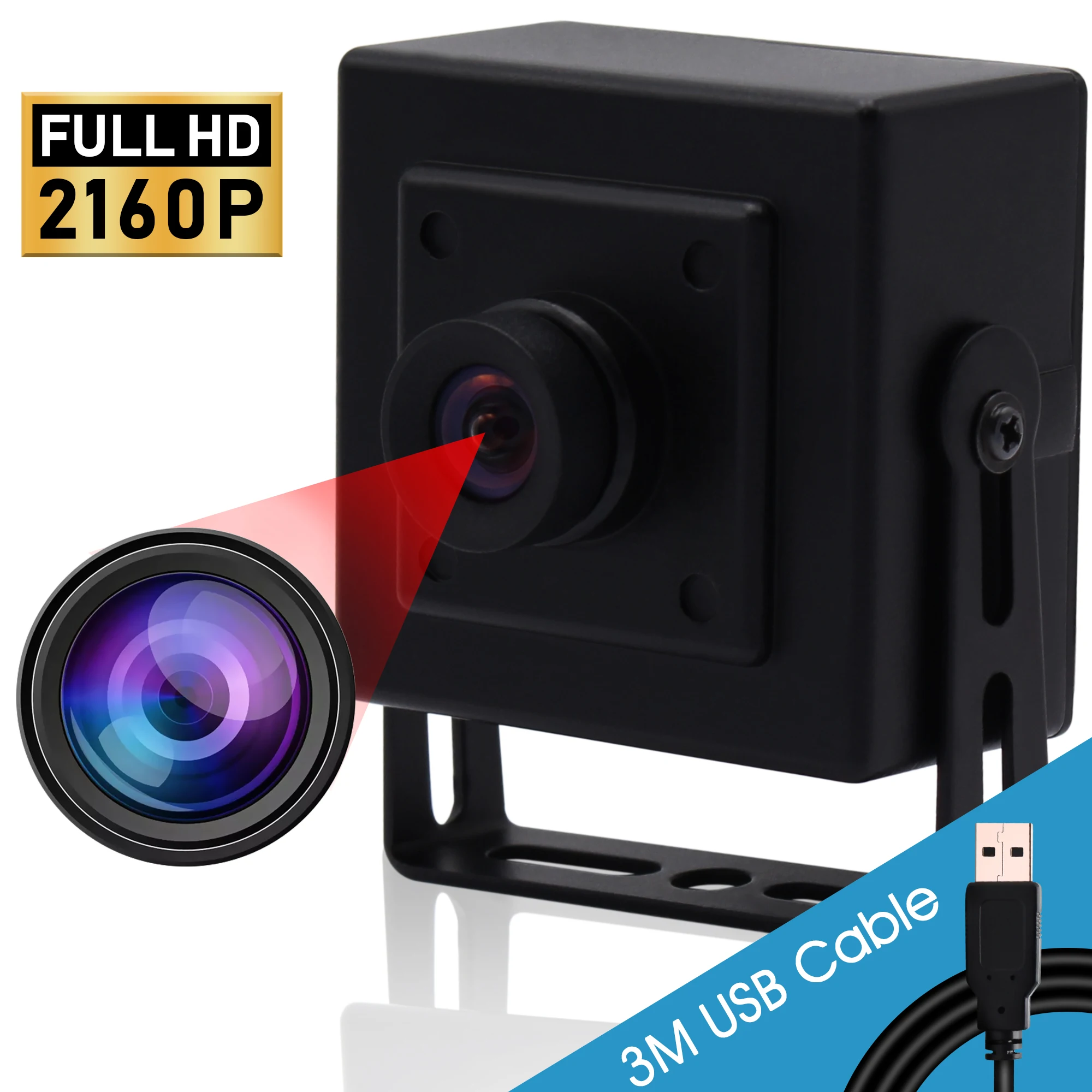 4K USB Webcam Bred vinkel 110 grader Uden Forvrængning, Høj Hastighed MJPEG 30fps Sony IMX415 Machine Vision USB-Webcam-Kamera til at Scanne
