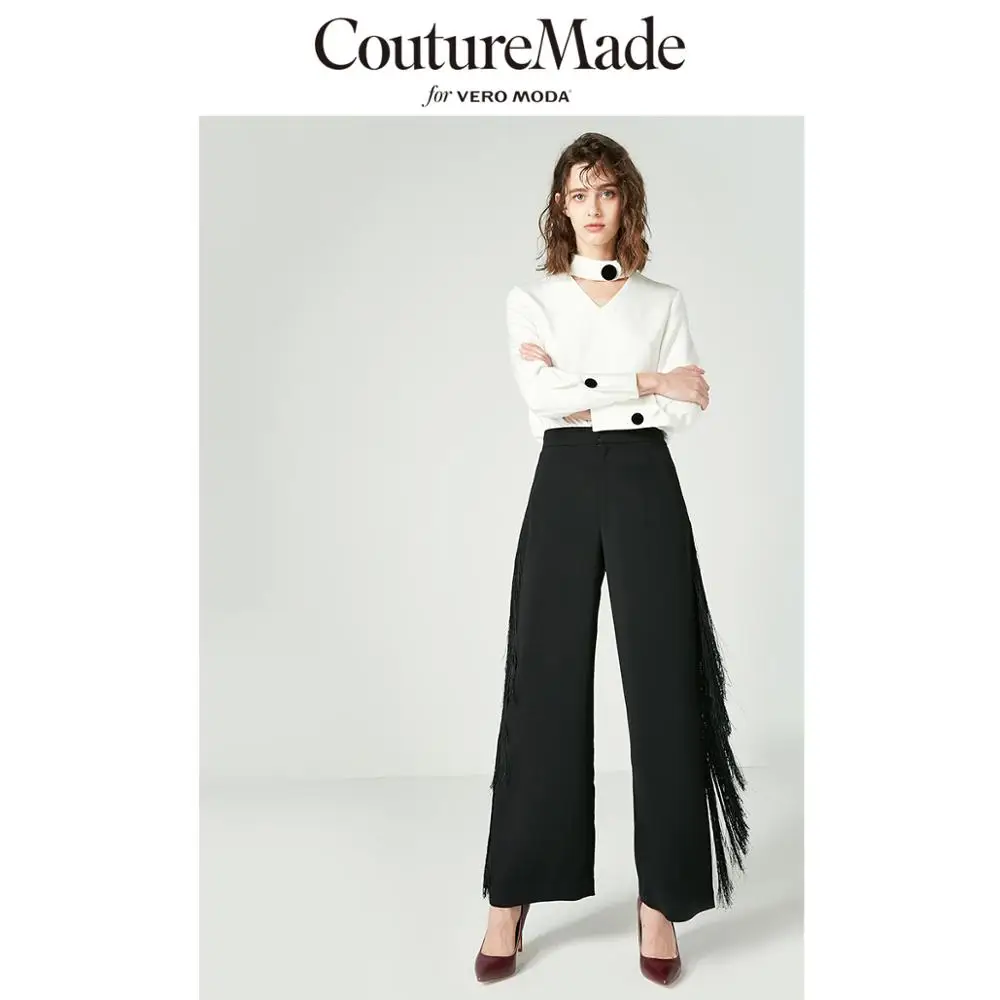 Vero Moda Women ' s CoutureMade Omkranset af Klipper Lige Passer til Afslappede Bukser | 318426501