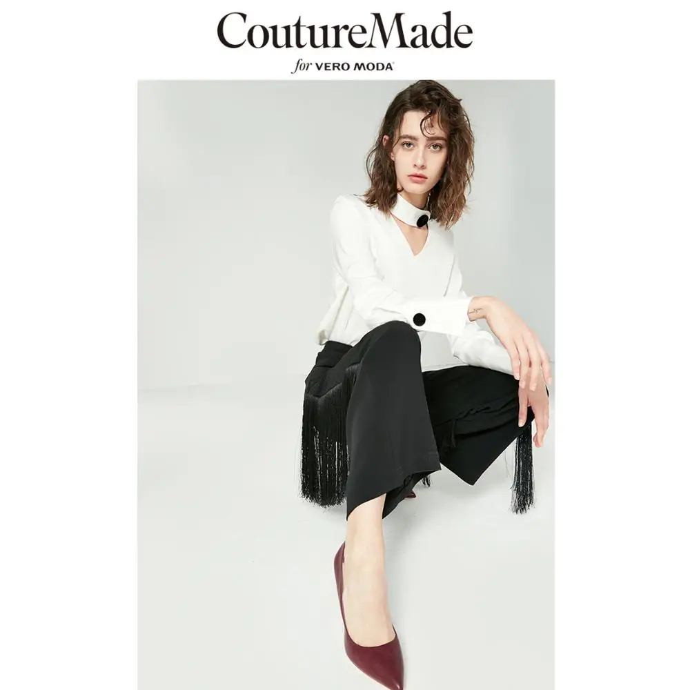 Vero Moda Women ' s CoutureMade Omkranset af Klipper Lige Passer til Afslappede Bukser | 318426501