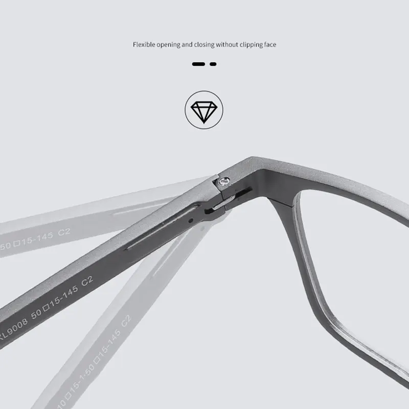 Aluminium Magnesium Frame Briller Fuld Rim Briller Mænd Business Stil Anti Blue Ray Optiske Briller Nye Ankomst