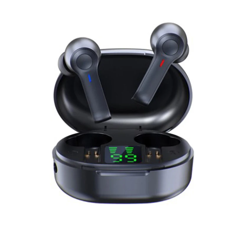 R22 Trådløse Øretelefoner TWS 5.1 Bluetooth-Hovedtelefoner Trådløse Headset Led Display IPX8 Vandtæt 40 Timer HiFi Premium Sound Støj