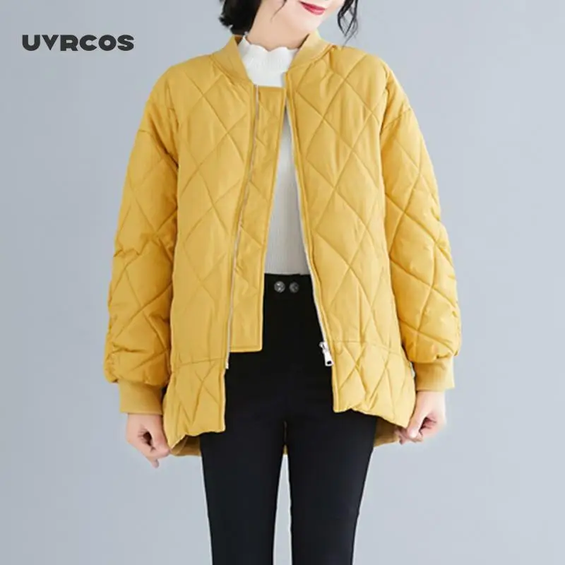 UVRCOS 2020 Nye Store Størrelse Kvinder er Vinter Bomuld Tøj Kvindelige koreanske Løs Kort Parka Jakke Kvinder Efterår og Vinter Frakke