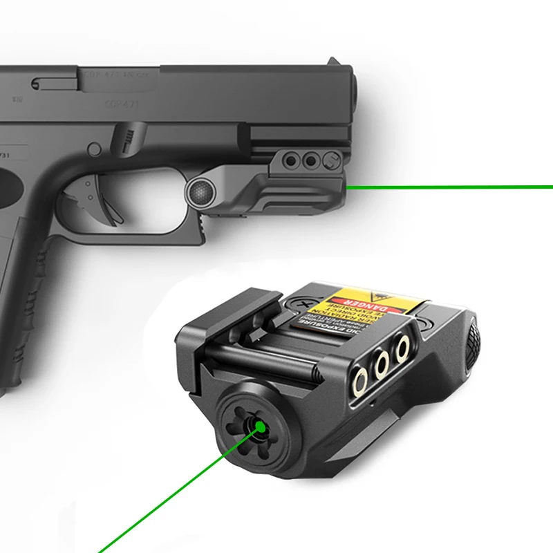 Kompakt USB-Genopladelige Grøn Laser Pointer Syn for Self Defense Våben Glock 19 CZ 75 SIG Sauer Red Dot Sight laser verde
