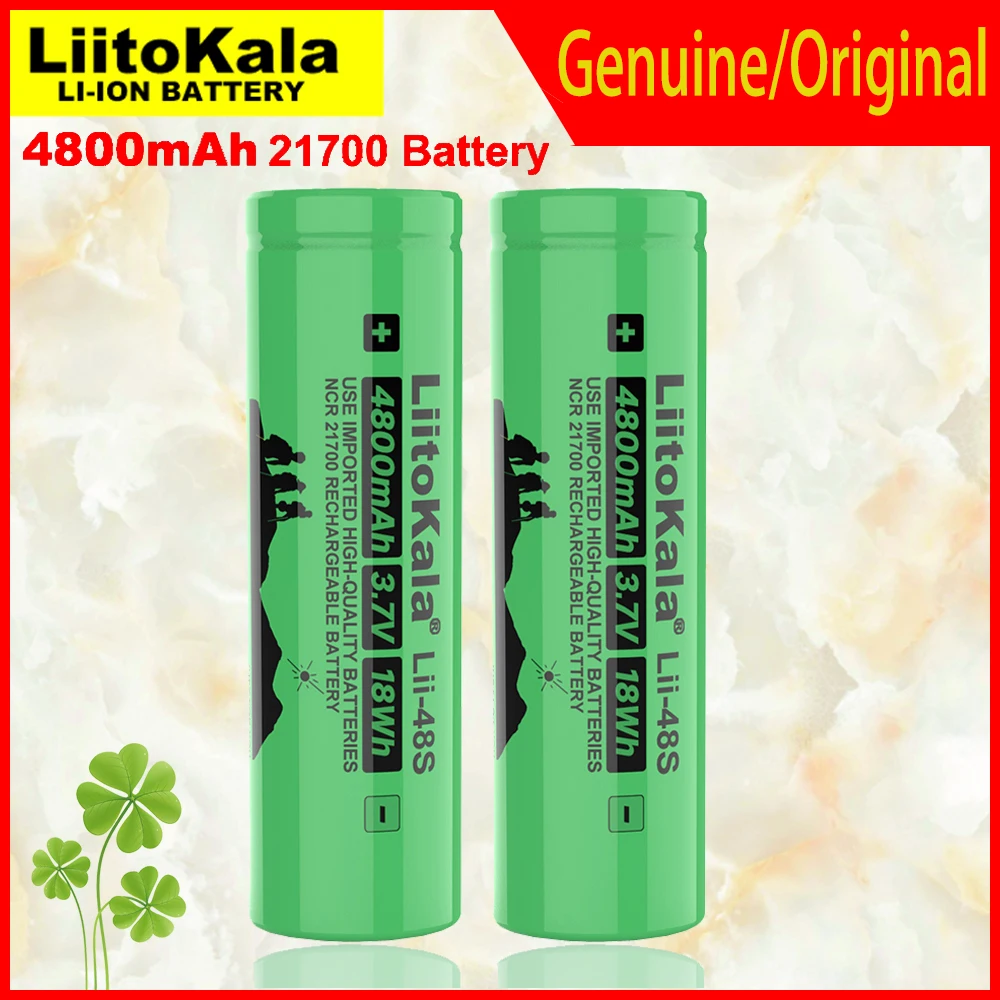 1-4stk LiitoKala Lii-48S 3,7 V 21700 4800mAh li-ion Genopladeligt Batteri 9.6 En magt 2C Sats Udledning ternære lithium batterier