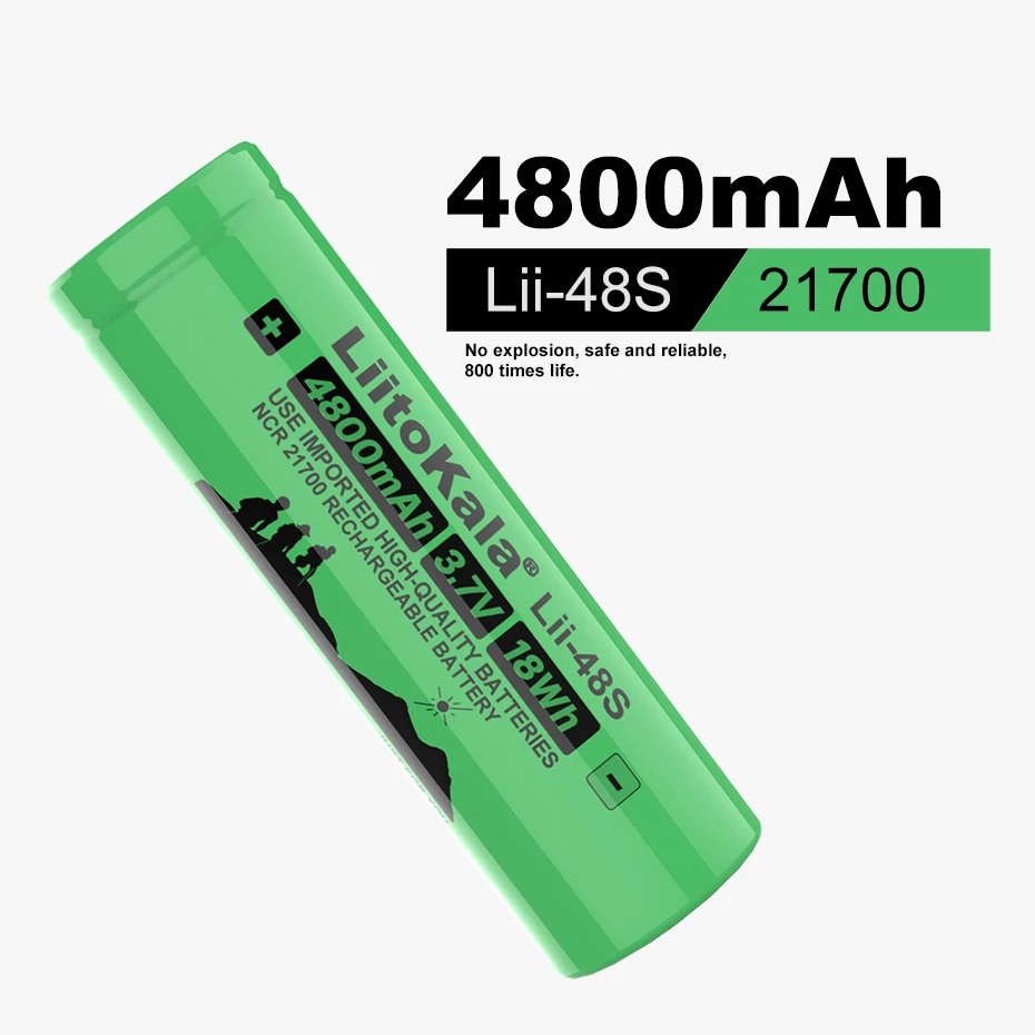 1-4stk LiitoKala Lii-48S 3,7 V 21700 4800mAh li-ion Genopladeligt Batteri 9.6 En magt 2C Sats Udledning ternære lithium batterier