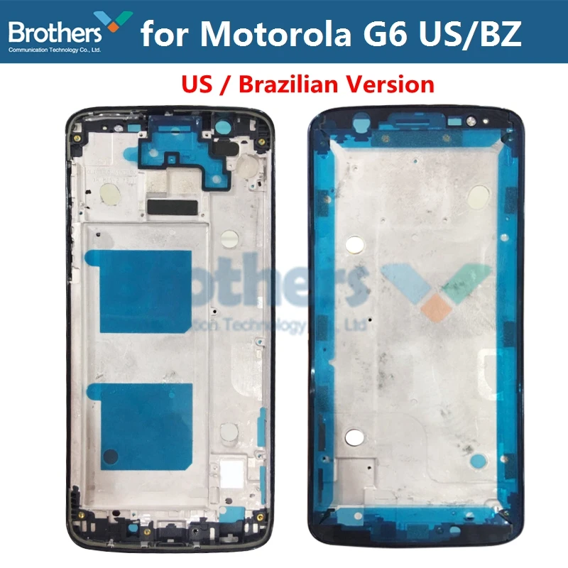 LCD-Rammen Bezel for Motorola Moto G6 Front Boliger til Moto G6 Reservedele Sort Guld Sølv Blå Rose Skærmen Forreste Ramme