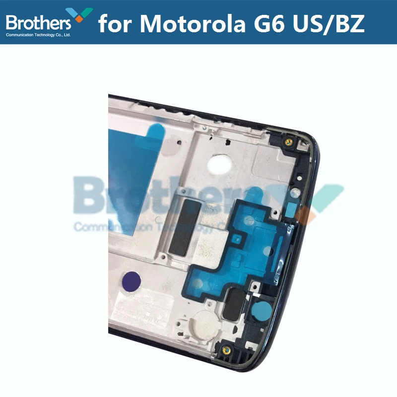 LCD-Rammen Bezel for Motorola Moto G6 Front Boliger til Moto G6 Reservedele Sort Guld Sølv Blå Rose Skærmen Forreste Ramme