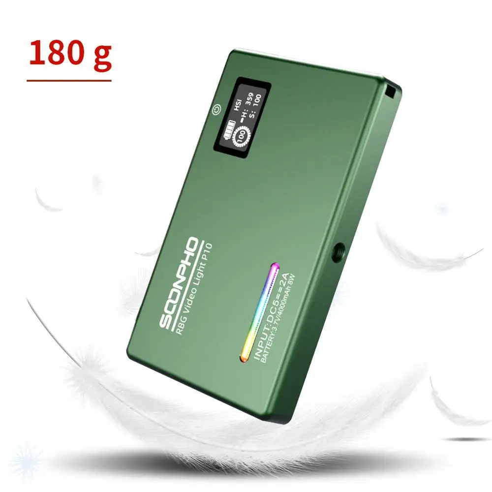 Soonpho RGB-LED-Kamera Lys er Fuld Farve Output Video Light Kit Dæmpbar 2500K-8500K Bi-Color Panel Lys CRI 95+