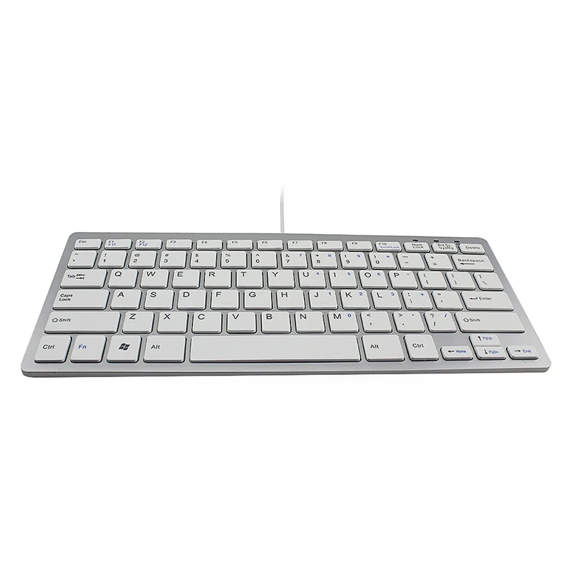CHUYI 78 Nøgler Slank Wired Mini-Tastatur-USB-Kabel-Ergonomisk Ultra-Tynde engelske Computer-Tastaturer Til Macbook Bærbare PC
