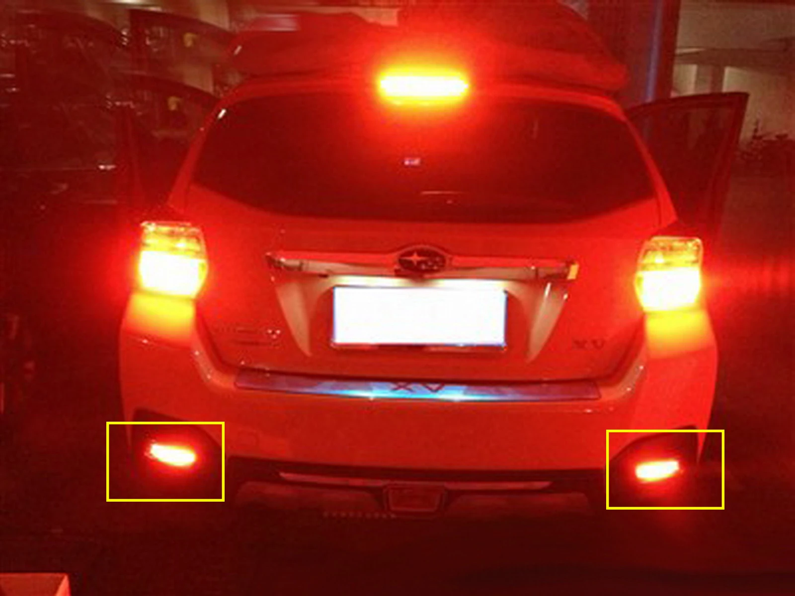 ANGRONG 2x LED Bageste Kofanger Reflektor Hale Stop Bremse Lys For Subaru XV Arv Exiga Levorg