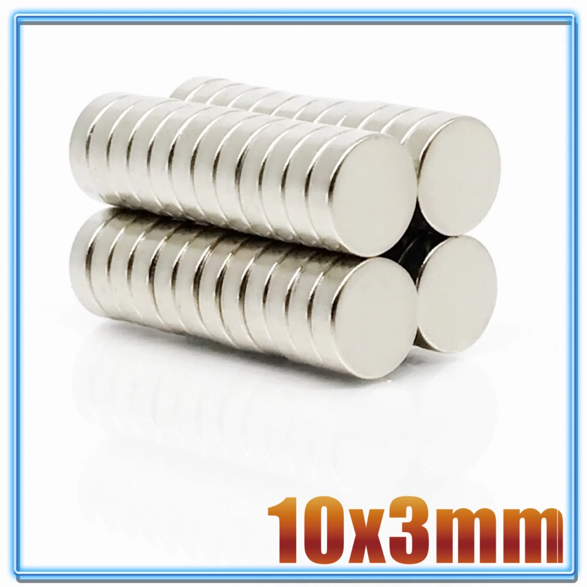 100Pcs Runde Magnet 10x1 10x2 10x3 10x4 10x5 10X8 10x10 mm Neodym-Magnet Permanent NdFeB Super Stærk Kraftige Magneter 10X1.5