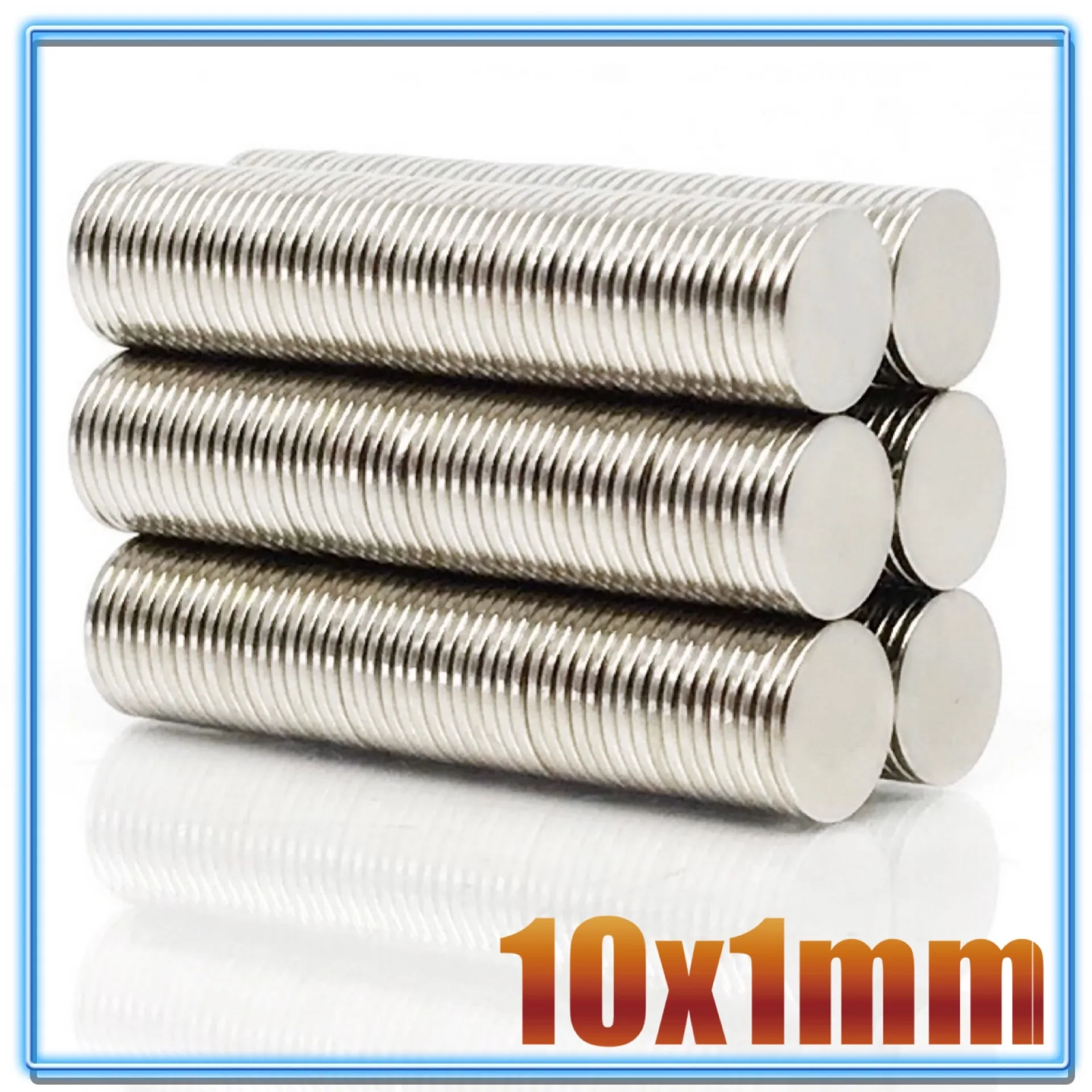 100Pcs Runde Magnet 10x1 10x2 10x3 10x4 10x5 10X8 10x10 mm Neodym-Magnet Permanent NdFeB Super Stærk Kraftige Magneter 10X1.5