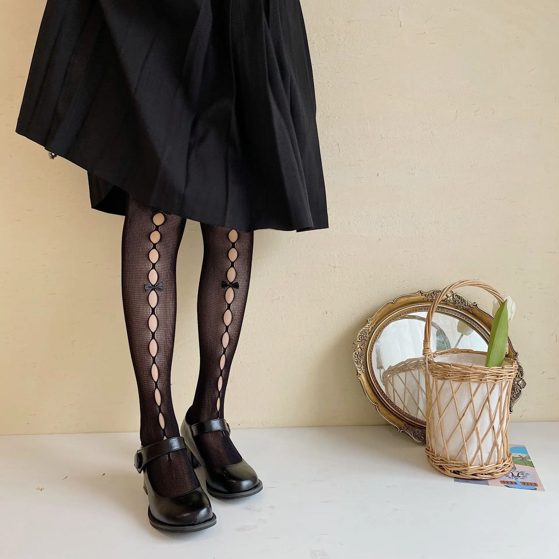 Japansk Nye Lolita Brud Håndlavet Bue-Udskæring Blonder med Strømpebukser Smuk Pige Søde Strømpebukser Kvindelige