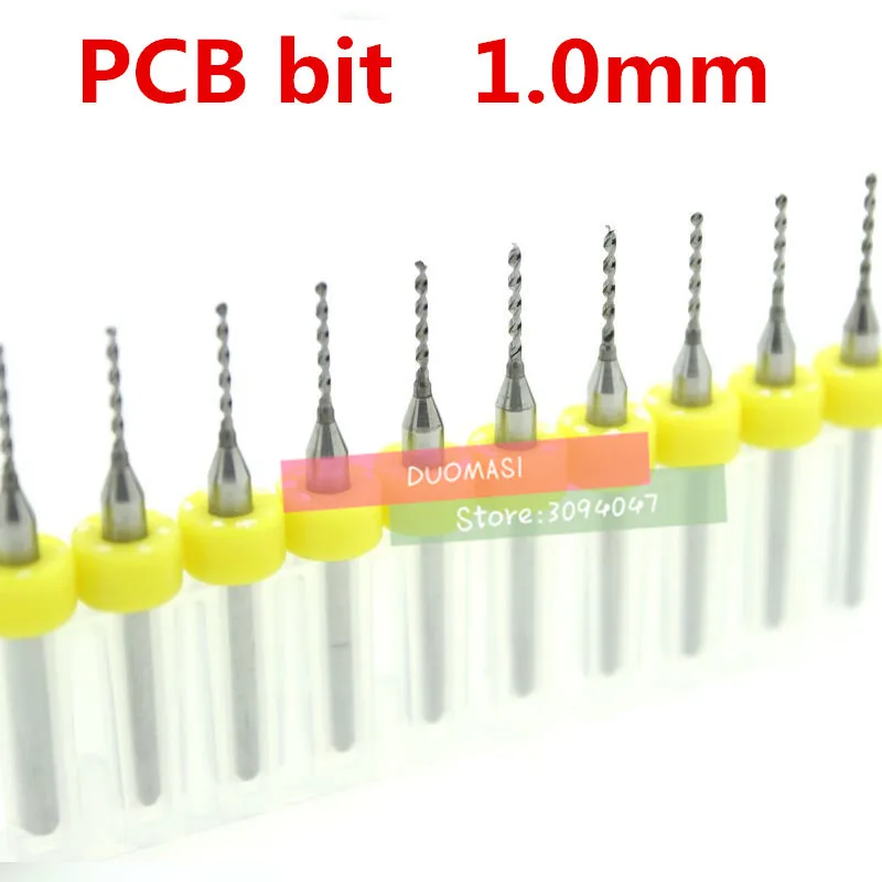 Gratis forsendelse 10stk 1,0 mm PCB mini drill Bit wolfram stål, hårdmetal til trykte kredsløb cnc-drill Bits Maskine
