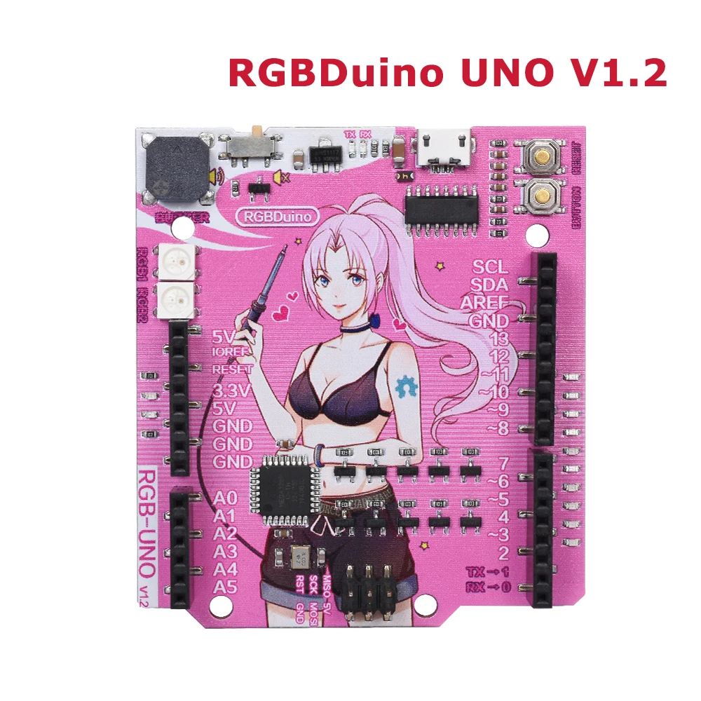 RGBDuino UNO V1.2 Jenny Development Board ATmega328P Chip CH340C VS Arduino UNO R3 Opgradering Til Raspberry Pi 4 Raspberry Pi 3B