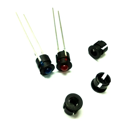 1000Pcs Sort Plast LED Clip Holder Tilfælde Afstandsholder Til 3 mm Gennem Hullet LED