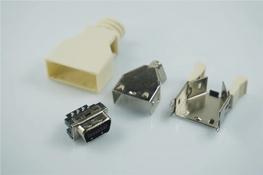 5pcs DIY SCSI Stik MDR 14 Positioner hanstik Lodde 14 Pin Stik Shell Kit skjold til kabel montering 0,5 A