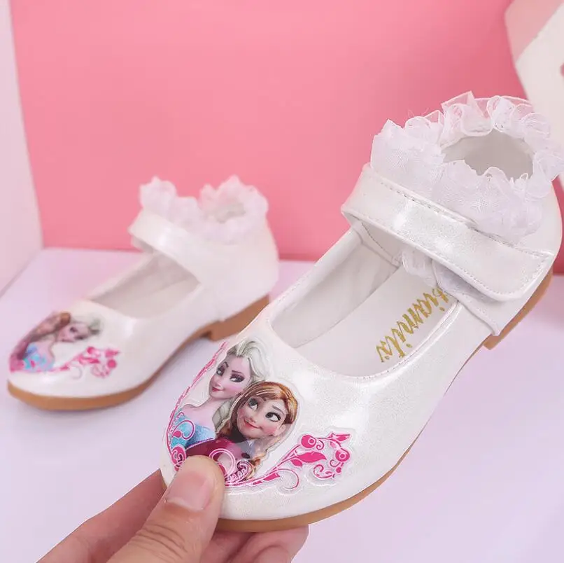 Frosne 3D elsa anna Casual Sko piger Snow Princess nye prinsesse bløde cartoon sko Europa størrelse 26-35