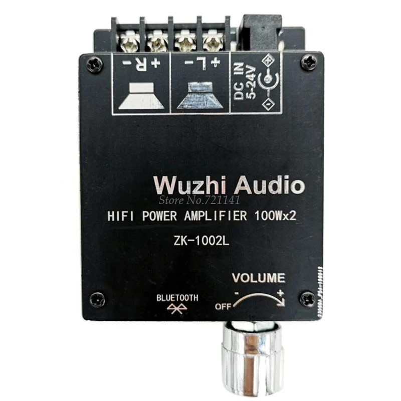 ZK-1002L 100WX2 Mini Bluetooth 5.0 Wireless Audio Power Digital Forstærker yrelsen Stereo Amp DC 12V 24V Whosale&Dropship