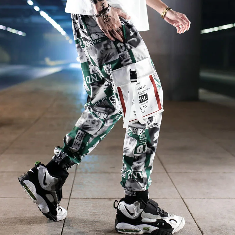 Multi Lommer Fragt Harem Jogger Bukser Mænd Hip Hop Mode Afslappet Styr Bukser Streetwear Harajuku 2020 Nye Mænd Sweatpants
