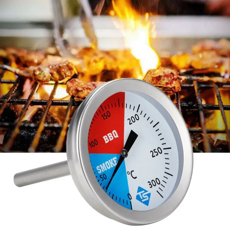 300 Grad Termometer BBQ Røg Grill Ovn Temperatur Måler Udendørs Camp Værktøj 2
