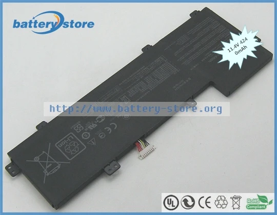 Ægte bærbar batteri B31N1534 for ASUS Zenbook UX510U, for ASUS UX510UW, for ASUS UX510UX 11.4 V, 4240mAh, 48W, Sort