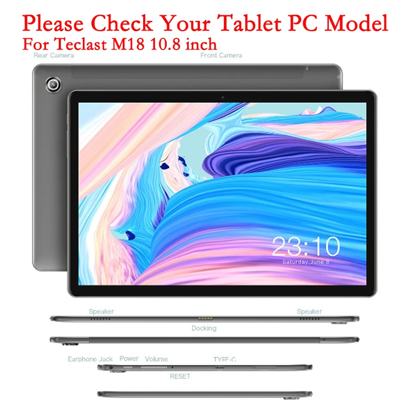 Nyeste Dække Sagen For Teclast M18 Tablet PC Pu Læder etui Til Teclast M18 10.8 tommer + Stylus Pen
