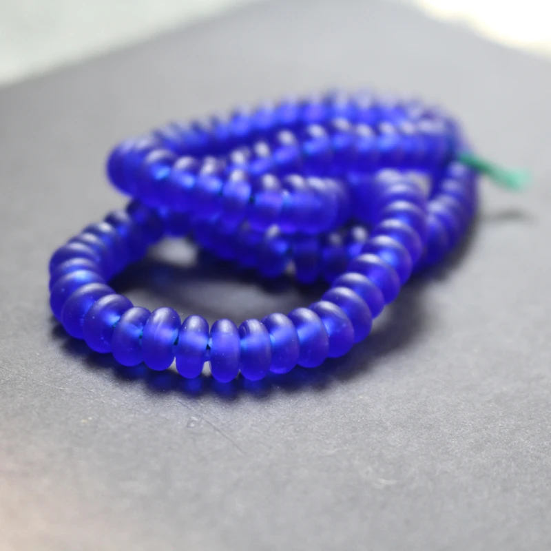 30Pieces /masse 8mm*4mm Håndlavet Lampwork glas perler Fladskærms Abacus perler Multi-farve til smykker &DIY