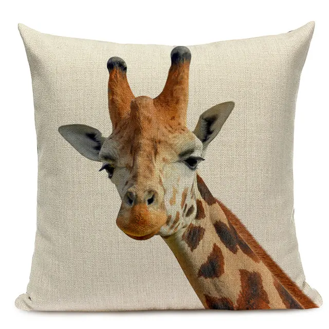 3D Dejlige Dyr, Hjorte, Giraf, Zebra Hest Pude Dække Dekorative Sofa Hjem Decor hyndebetræk Pudebetræk til stuen