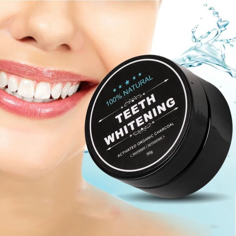 30g Tænder Whitening Powder Naturlige aktivt Kul, Tandpasta Rengøring Fjerner Plak Pletter Blegning Dental Oral Rengøring