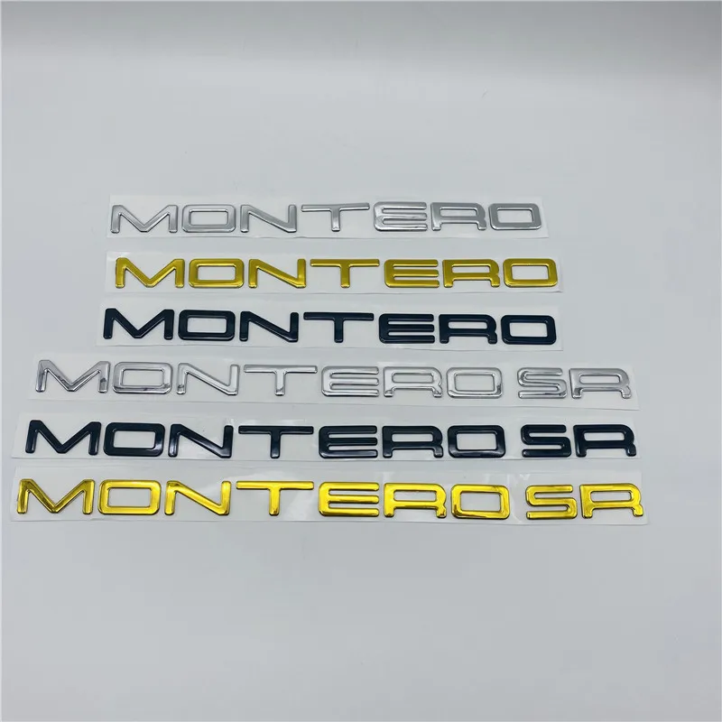 Bil Tilbehør Til Mitsubishi Montero SR LS Bageste Bagagerummet Emblem Bagklap Side Døren Fender Logo Ord Navneskilt Decal