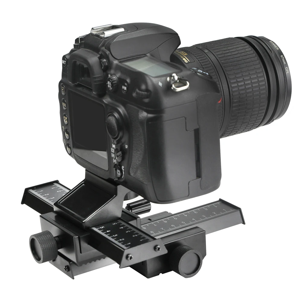 RYH 4-Vejs Makro med Fokus Jernbane Skyderen for Canon, Sony, Nikon, Pentax Close-Up Optagelse af Stativet med 1/4 Skrue til DSLR Kamera