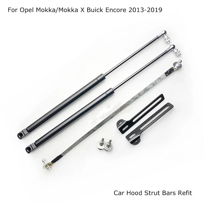 For Opel Mokka Buick Encore 2013-2019 Foran Hood Motor Støtte Hydrauliske stang Lift Strut Foråret Stød Barer Beslag