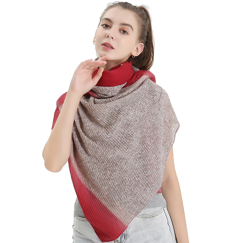 180*90cm gradient crinkle tørklæde kvinder vinteren pashmina tørklæder, sjaler og wraps hijab tørklæder til damer echarpe foulard femme